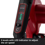 EINHELL Soplador a batería Power X-Change TE-CB 18/270 Li - Solo, 18 Voltios, Ventilador rojo/Negro