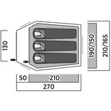 Easy Camp Tienda túnel Reindal 3, Tienda de campaña verde oliva