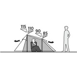 Easy Camp Tienda túnel Reindal 3, Tienda de campaña verde oliva