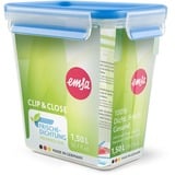 Emsa 508543 recipiente de almacenar comida Rectangular Caja 1,5 L Transparente 6 pieza(s) transparente/Azul, Caja, Rectangular, 1,5 L, Transparente, Alemania, 121 mm