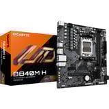 GIGABYTE B840M H, Placa base negro/Gris