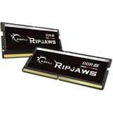 G.Skill Ripjaws F5-4800S3838A16GX2-RS módulo de memoria 32 GB 2 x 16 GB DDR5 4800 MHz, Memoria RAM negro, 32 GB, 2 x 16 GB, DDR5, 4800 MHz, 262-pin SO-DIMM