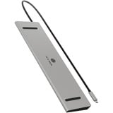 ICY BOX IB-DK2106a-CPD Alámbrico USB 3.2 Gen 1 (3.1 Gen 1) Type-C Antracita, Negro, Estación de acoplamiento plateado, Alámbrico, USB 3.2 Gen 1 (3.1 Gen 1) Type-C, 100 W, 3,5 mm, 10,100,1000 Mbit/s, Antracita, Negro