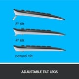 Logitech 920-008685 teclado Ratón incluido Universal RF inalámbrico QWERTY Internacional de EE.UU. Negro, Juego de escritorio gris oscuro, Inalámbrico, RF inalámbrico, Interruptor de membrana, QWERTY, Negro, Ratón incluido