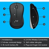 Logitech MK540 Advanced teclado Ratón incluido Universal RF inalámbrico QWERTY Internacional de EE.UU. Negro, Juego de escritorio gris oscuro, Inalámbrico, RF inalámbrico, Interruptor de membrana, QWERTY, Negro, Ratón incluido