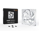 be quiet! Pure Wings 3 140mm PWM White Carcasa del ordenador Ventilador 14 cm Blanco 1 pieza(s) blanco, Ventilador, 14 cm, 1200 RPM, 97,5 m³/h, Blanco