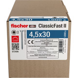 fischer Tornillo para aglomerado ClassicFast II 4,5x30 cabeza avellanada TX 