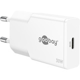goobay Cargador rápido USB-C PD GaN Slim (30 W) blanco