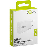 goobay Cargador rápido USB-C PD GaN Slim (30 W) blanco