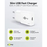 goobay Cargador rápido USB-C PD GaN Slim (30 W) blanco
