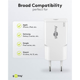 goobay Cargador rápido USB-C PD GaN Slim (30 W) blanco