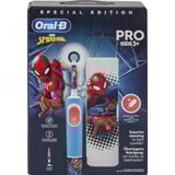 Braun Vitality Pro Kids Spiderman Niño Cepillo dental oscilante Azul, Rojo, Cepillo de dientes eléctrico azul/blanco, Niño, Cepillo dental oscilante, Cuidados diarios, Sensible, Super sensitive, Azul, Rojo, 7800 movimientos por minuto, 4 x 30 s