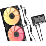 Corsair COMMANDER DUO ARGB / iCUE LINK Hybrid, Control del ventilador negro