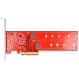 DeLOCK Tarjeta PCI Express x8 a 2x NVMe M.2 Key M interna 110 mm, Tarjeta de interfaz 