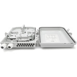 Digitus Caja distribuidora FTTH para 16 acopladores LC/DX o SC/SX, Caja de fíbra óptica 