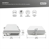 Digitus Caja distribuidora FTTH para 16 acopladores LC/DX o SC/SX, Caja de fíbra óptica 
