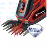 EINHELL Power X-Change tijera de césped / tijera para arbustos a batería GE-CG 18/100 Li T, 18 Voltios, Podadora rojo/Negro