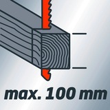 EINHELL TE-JS 100 power jigsaws 2,3 kg, Sierra de calar rojo/Negro, Negro, Rojo, 45°, 10 cm, 1 cm, Corriente alterna, 750 W