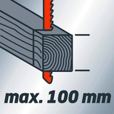 Einhell TE-JS 100 power jigsaws 2,3 kg, Sierra de calar rojo/Negro, Negro, Rojo, 45°, 10 cm, 1 cm, Corriente alterna, 750 W