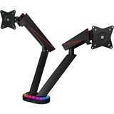 ICY BOX IB-MSG304BL-T 81,3 cm (32") Abrazadera/Atornillado Negro, Soporte de monitor negro (mate), Abrazadera/Atornillado, 16 kg, 81,3 cm (32"), 100 x 100 mm, Ajustes de altura, Negro