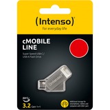 Intenso cMOBILE LINE 128 GB, Lápiz USB plateado