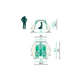 Jack Wolfskin Tienda de cúpula STRATOS LITE III, Tienda de campaña verde