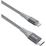 Nevox 1886 cable de conector Lightning 2 m Gris, Plata plateado/Gris, 2 m, Lightning, USB C, Macho, Macho, Gris, Plata