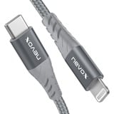 Nevox 1886 cable de conector Lightning 2 m Gris, Plata plateado/Gris, 2 m, Lightning, USB C, Macho, Macho, Gris, Plata