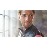 Philips 3000 series Barbero con posiciones de 1 mm de precisión, Cortapelo para barba blanco/Negro, Lavable, No necesita mantenimiento ni lubricación, Batería, Negro, Plata