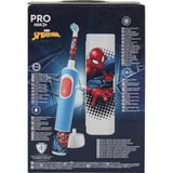 Procter & Gamble Vitality Pro Kids Spiderman Niño Cepillo dental oscilante Azul, Rojo, Cepillo de dientes eléctrico azul/blanco, Niño, Cepillo dental oscilante, Cuidados diarios, Sensible, Super sensitive, Azul, Rojo, 7800 movimientos por minuto, 4 x 30 s