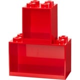 Room Copenhagen LEGO Regal Brick Shelf 8+4, Set, Estante rojo