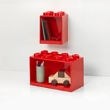 Room Copenhagen LEGO Regal Brick Shelf 8+4, Set, Estante rojo