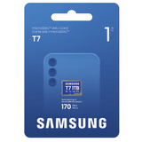 Samsung T7 microSDXC 1 TB, Tarjeta de memoria azul