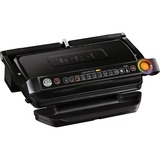 Tefal OptiGrill + GC722834 parrilla eléctrica de contacto, Barbacoa de contacto negro, Negro, Acero inoxidable, Rectangular, 800 cm², 40 x 20 mm, Aluminio