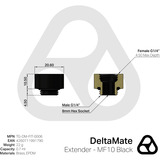 Thermal Grizzly DeltaMate Extender - MF10, Conexión negro