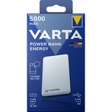 Varta Energy 5000 Polímero de litio 5000 mAh Negro, Blanco, Banco de potencia blanco/Negro, 5000 mAh, Polímero de litio, 3,7 V, Negro, Blanco