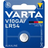 Varta -V10GA Pilas domésticas, Batería Batería de un solo uso, LR54, Alcalino, 1,5 V, 1 pieza(s), Metálico