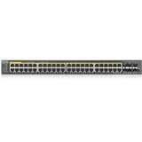 Zyxel GS2220-50HP-EU0101F switch Gestionado L2 Gigabit Ethernet (10/100/1000) Energía sobre Ethernet (PoE) Negro, Interruptor/Conmutador Gestionado, L2, Gigabit Ethernet (10/100/1000), Energía sobre Ethernet (PoE), Montaje en rack