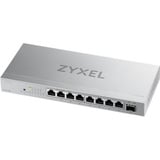 Zyxel XMG-108 No administrado 2.5G Ethernet (100/1000/2500) Plata, Interruptor/Conmutador No administrado, 2.5G Ethernet (100/1000/2500), Montaje de pared