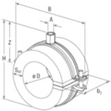 fischer Juego de abrazaderas para tubos FGRS 20-24, con tacos, Brida 