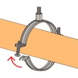 fischer Juego de abrazaderas para tubos FGRS 20-24, con tacos, Brida 