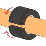 fischer Juego de abrazaderas para tubos FGRS 20-24, con tacos, Brida 