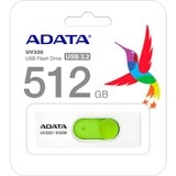 ADATA AUV320-512G-RWHGN, Lápiz USB blanco/Verde