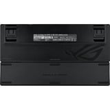 ASUS ROG Strix Scope II 96 RX Wireless teclado Juego USB + RF Wireless + Bluetooth Negro, Teclado para gaming negro, 96%, Inalámbrico y alámbrico, USB + RF Wireless + Bluetooth, Switch de tecla óptico, LED RGB, Negro