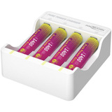 Ansmann Cargador de litio Pure Power Set 4× pilas recargables Micro AAA y módulo de carga blanco/Multi color