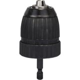 Bosch 2 608 572 075 portabrocas Portabrocas sin llave 1/4" Portabrocas sin llave, 1 mm, 1 cm, 1/4", Metal, Negro, Acero inoxidable