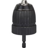 Bosch 2 608 572 075 portabrocas Portabrocas sin llave 1/4" Portabrocas sin llave, 1 mm, 1 cm, 1/4", Metal, Negro, Acero inoxidable