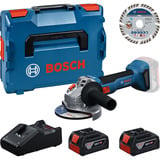Bosch Tool set: GWS 18V-8 + 2x GBA 4.0Ah + GAL 18V-40 + Cutting disc 125 in L-BOXX (0 615 A50 0E7), Kit de herramientas 