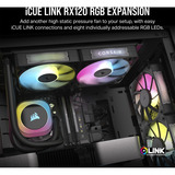 Corsair iCUE LINK RX120 RGB Triple Reacondicionado, Ventilador negro