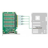 DeLOCK 90054 tarjeta y adaptador de interfaz Interno M.2 PCIe, M.2, PCIe 4.0, Negro, PC, Pasivo